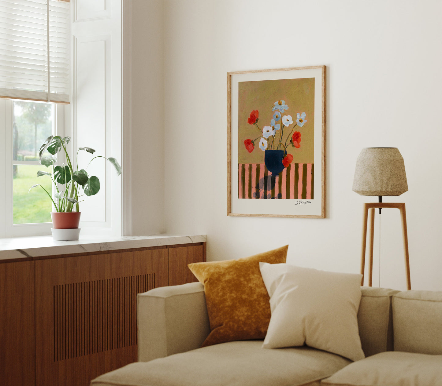 Flora 01, Oil Painting by E. Christine | Fine Art Print