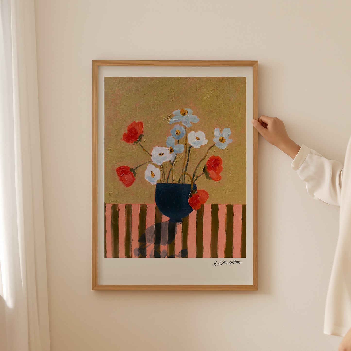 Flora 01, Oil Painting by E. Christine | Fine Art Print
