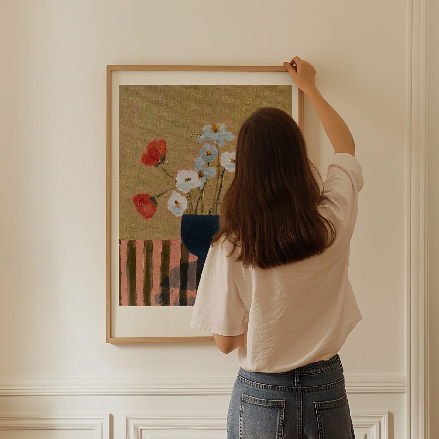 Flora 01, Oil Painting by E. Christine | Fine Art Print