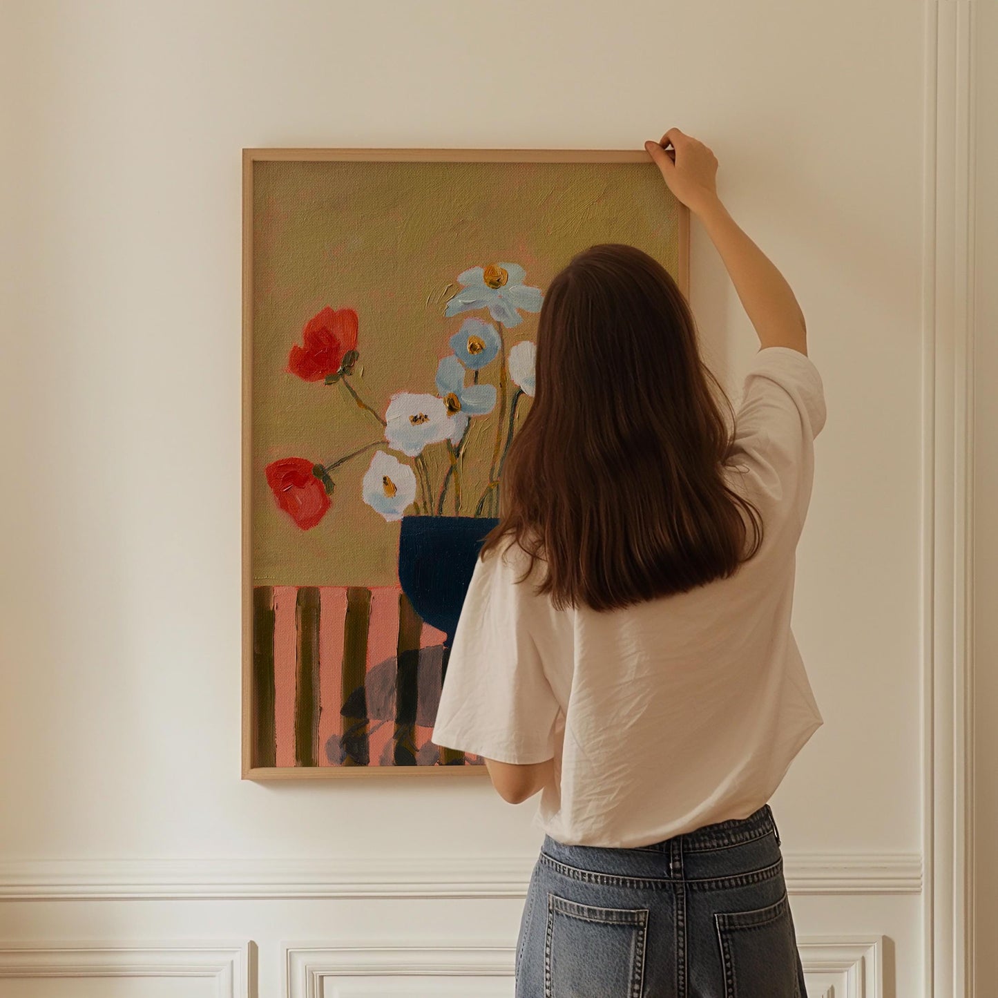 Flora 01, Oil Painting by E. Christine | Borderless Print